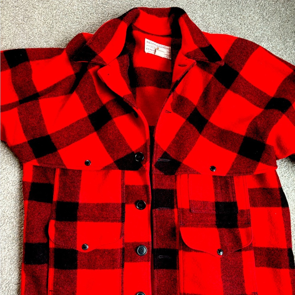 Vintage Filson Mackinaw Cruiser Buffalo Plaid Union Made Wool Jacket